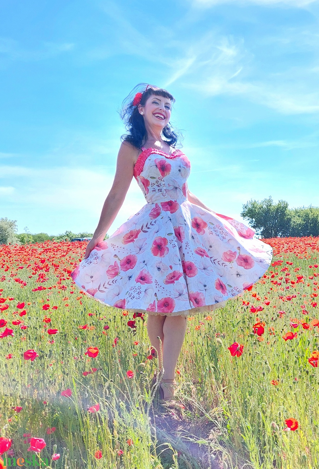 Pinup Rockabilly ruha, pipacs mintás - ruha & divat - női ruha - ruha - Meska.hu Pinup Rockabilly ruha, pipacs mintás - ruha & divat - női ruha - ruha - Meska.hu