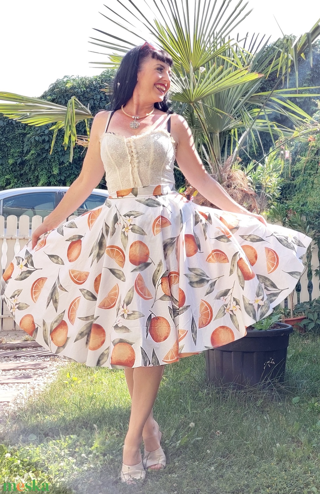Rockabilly szoknya narancsos - ruha & divat - női ruha - szoknya - Meska.hu Rockabilly szoknya narancsos - ruha & divat - női ruha - szoknya - Meska.hu