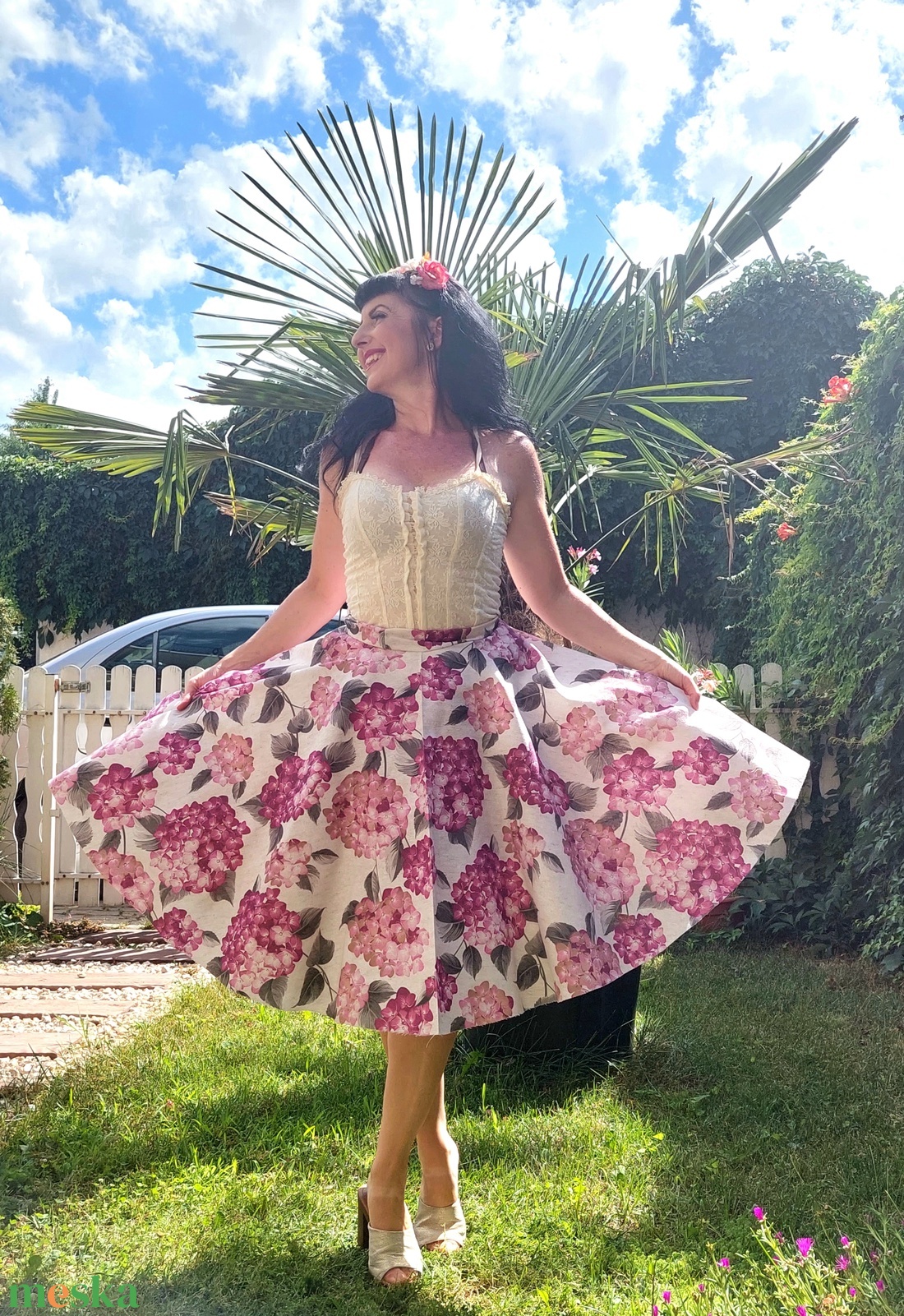 Rockabilly szoknya hortenzias, virágos - ruha & divat - női ruha - szoknya - Meska.hu Rockabilly szoknya hortenzias, virágos - ruha & divat - női ruha - szoknya - Meska.hu