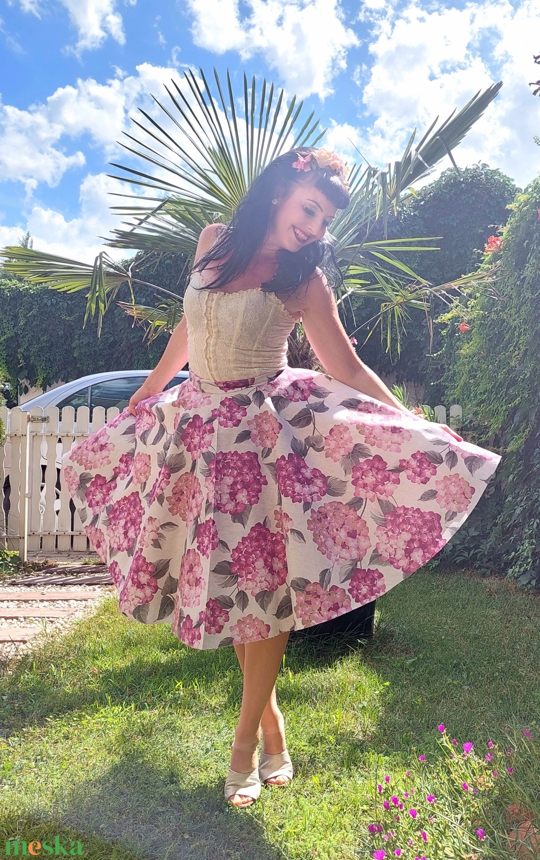 Rockabilly szoknya hortenzias, virágos - ruha & divat - női ruha - szoknya - Meska.hu Rockabilly szoknya hortenzias, virágos - ruha & divat - női ruha - szoknya - Meska.hu