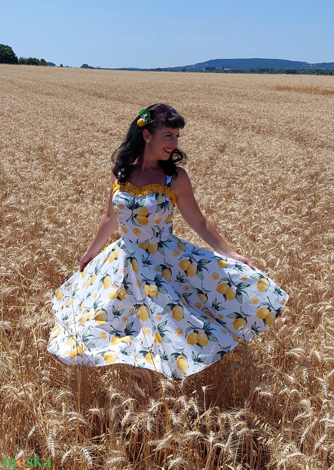 Rockabilly, pinup ruha citrom mintás - ruha & divat - női ruha - ruha - Meska.hu Rockabilly, pinup ruha citrom mintás - ruha & divat - női ruha - ruha - Meska.hu