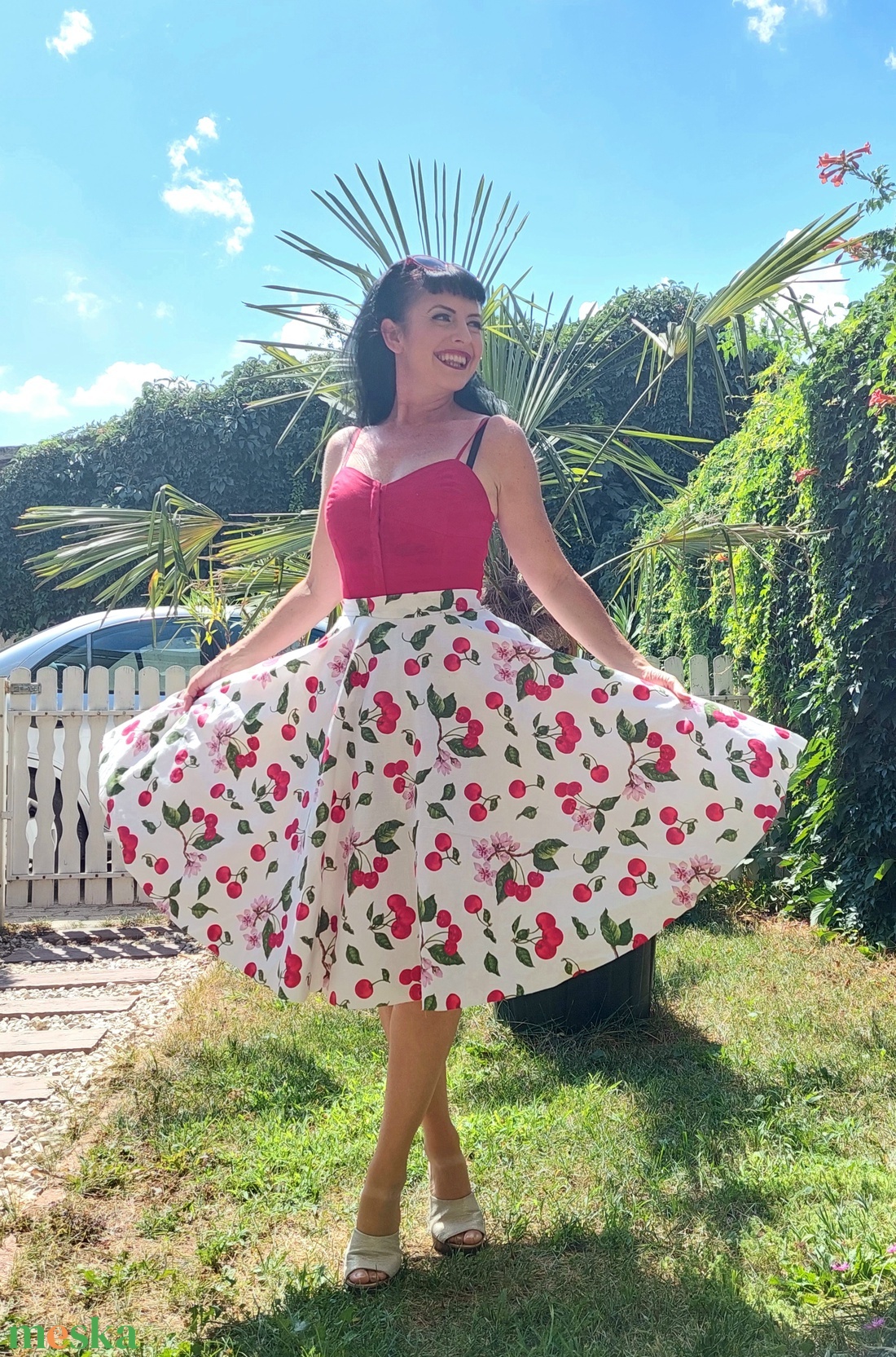 Rockabilly szoknya cseresznyés - ruha & divat - női ruha - szoknya - Meska.hu Rockabilly szoknya cseresznyés - ruha & divat - női ruha - szoknya - Meska.hu