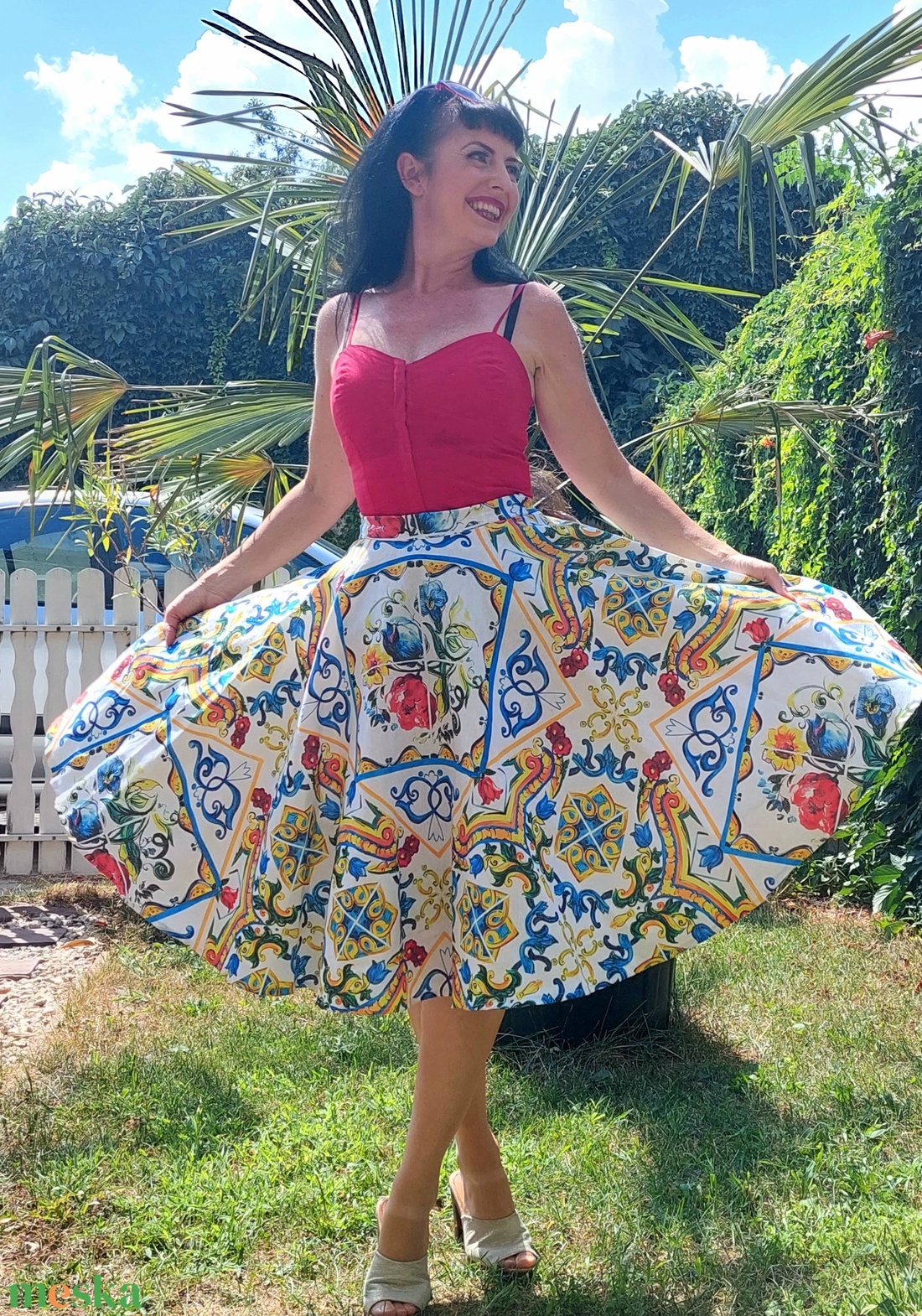 Pinup, Rockabilly szoknya Majolica - ruha & divat - női ruha - szoknya - Meska.hu Pinup, Rockabilly szoknya Majolica - ruha & divat - női ruha - szoknya - Meska.hu
