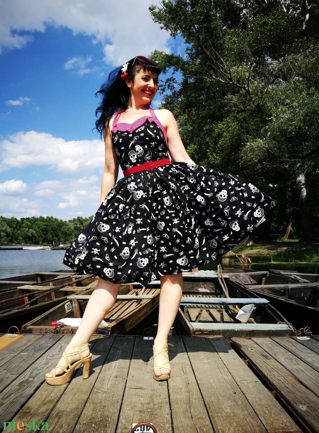 Pinup Rockabilly ruha koponyás kalózok goth - ruha & divat - női ruha - ruha - Meska.hu Pinup Rockabilly ruha koponyás kalózok goth - ruha & divat - női ruha - ruha - Meska.hu