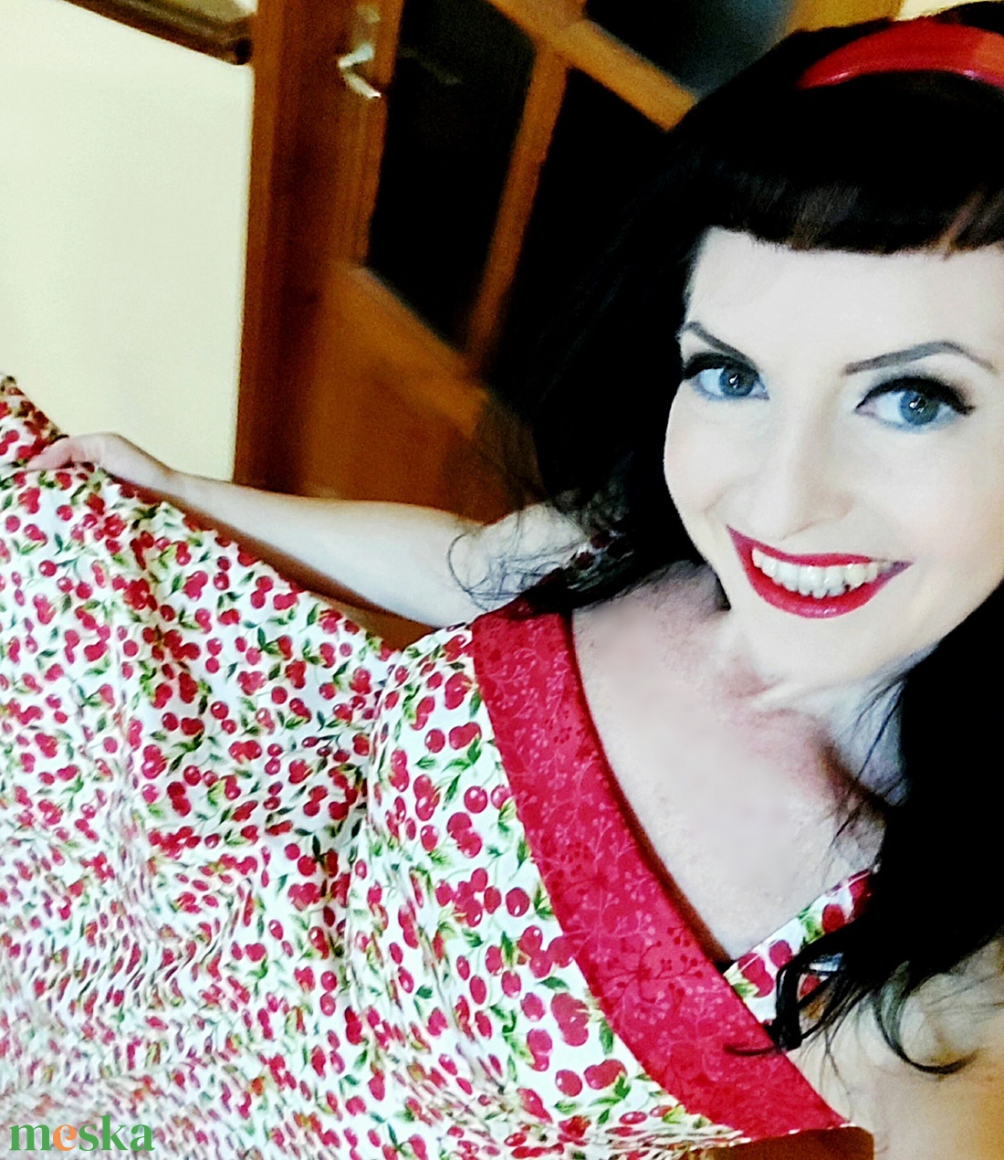 Pinup Rockabilly ruha cseresznyés - ruha & divat - női ruha - ruha - Meska.hu Pinup Rockabilly ruha cseresznyés - ruha & divat - női ruha - ruha - Meska.hu