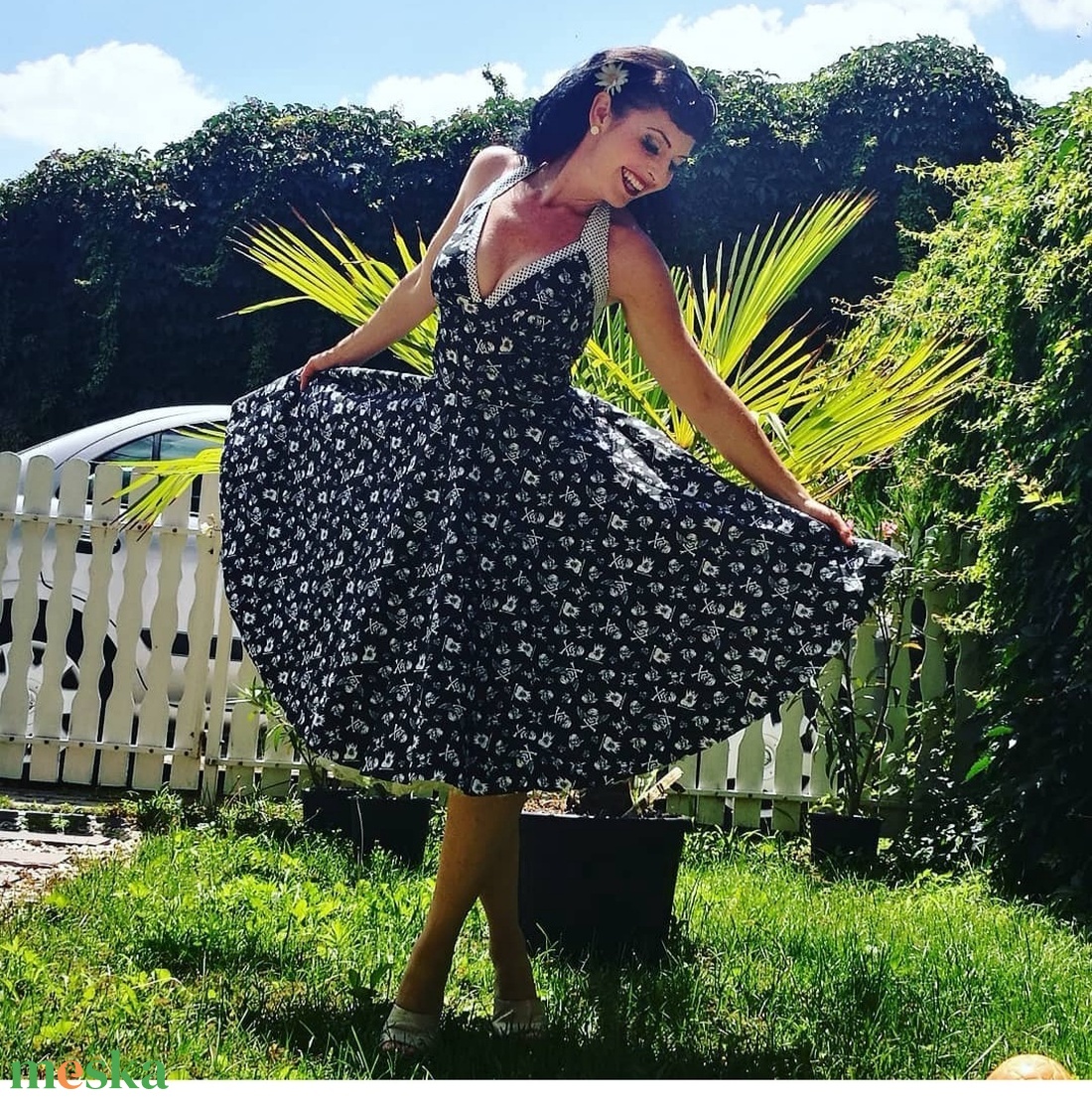 Pinup Rockabilly LIMITÁLT koponyás goth rock skull - ruha & divat - női ruha - ruha - Meska.hu Pinup Rockabilly LIMITÁLT koponyás goth rock skull - ruha & divat - női ruha - ruha - Meska.hu