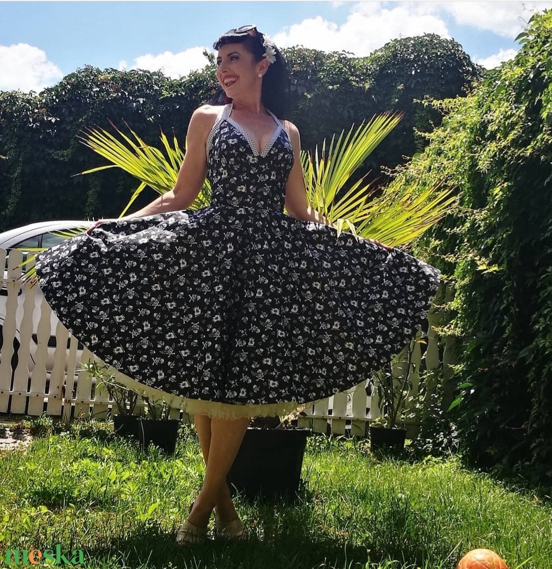 Pinup Rockabilly LIMITÁLT koponyás goth rock skull - ruha & divat - női ruha - ruha - Meska.hu Pinup Rockabilly LIMITÁLT koponyás goth rock skull - ruha & divat - női ruha - ruha - Meska.hu