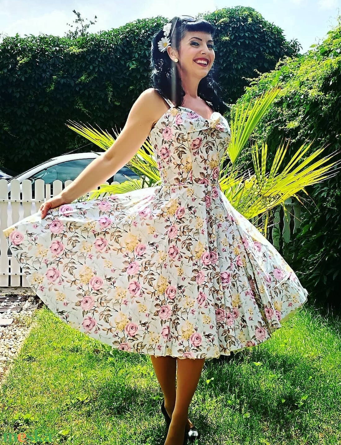 Rockabilly, pinup ruha LIMITÁLT rózsa mintás  - ruha & divat - női ruha - ruha - Meska.hu Rockabilly, pinup ruha LIMITÁLT rózsa mintás  - ruha & divat - női ruha - ruha - Meska.hu