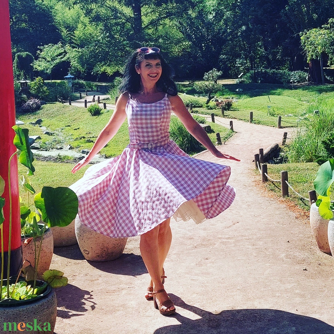 Pinup Rockabilly ruha rózsaszín fehér kockás - ruha & divat - női ruha - ruha - Meska.hu Pinup Rockabilly ruha rózsaszín fehér kockás - ruha & divat - női ruha - ruha - Meska.hu