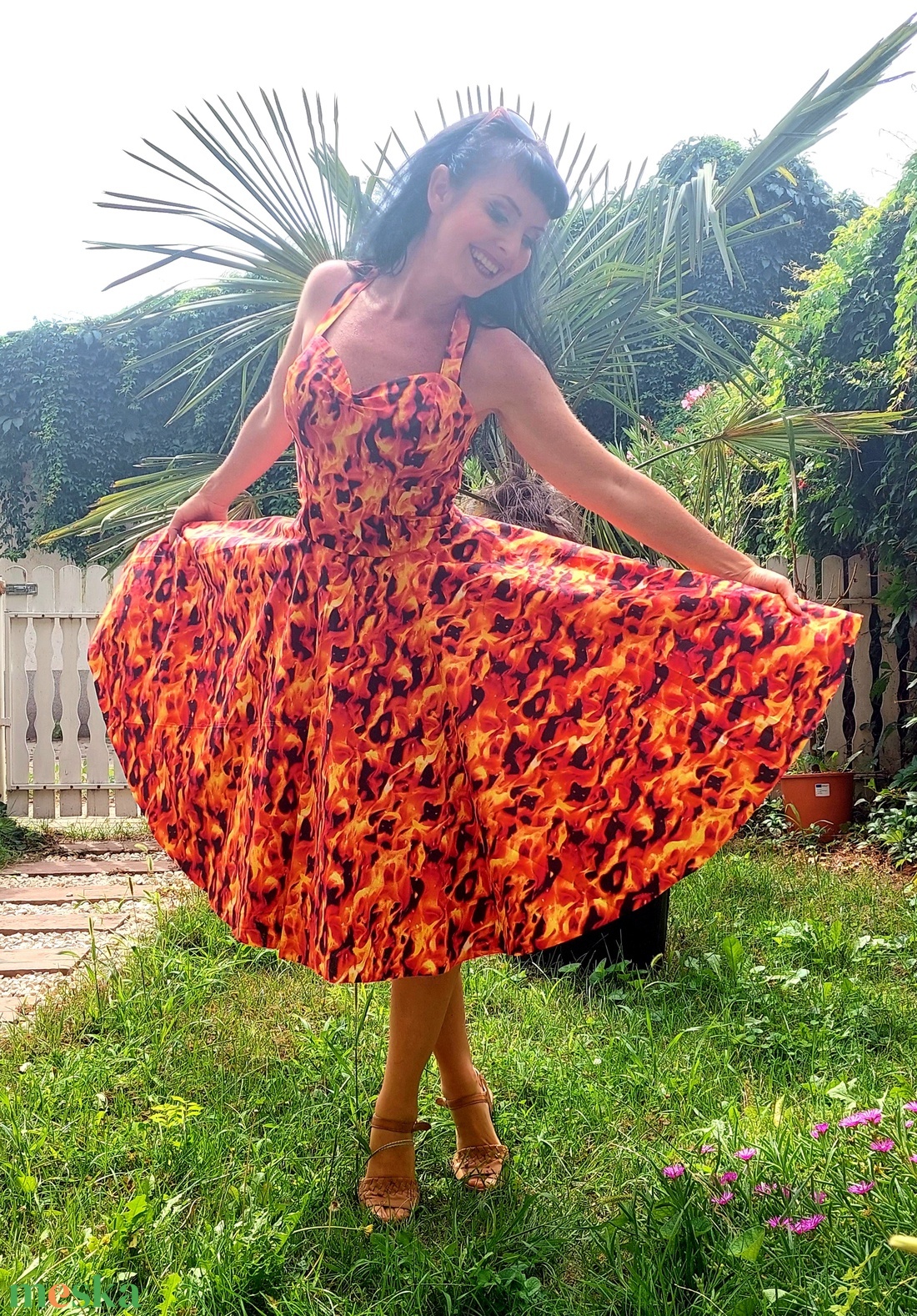 Pinup Rockabilly ruha piros láng nyelves, tüzes - ruha & divat - női ruha - ruha - Meska.hu Pinup Rockabilly ruha piros láng nyelves, tüzes - ruha & divat - női ruha - ruha - Meska.hu