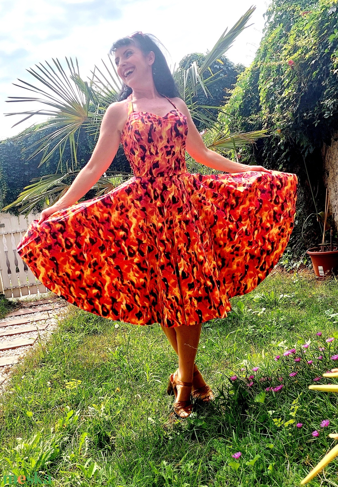 Pinup Rockabilly ruha piros láng nyelves, tüzes - ruha & divat - női ruha - ruha - Meska.hu Pinup Rockabilly ruha piros láng nyelves, tüzes - ruha & divat - női ruha - ruha - Meska.hu