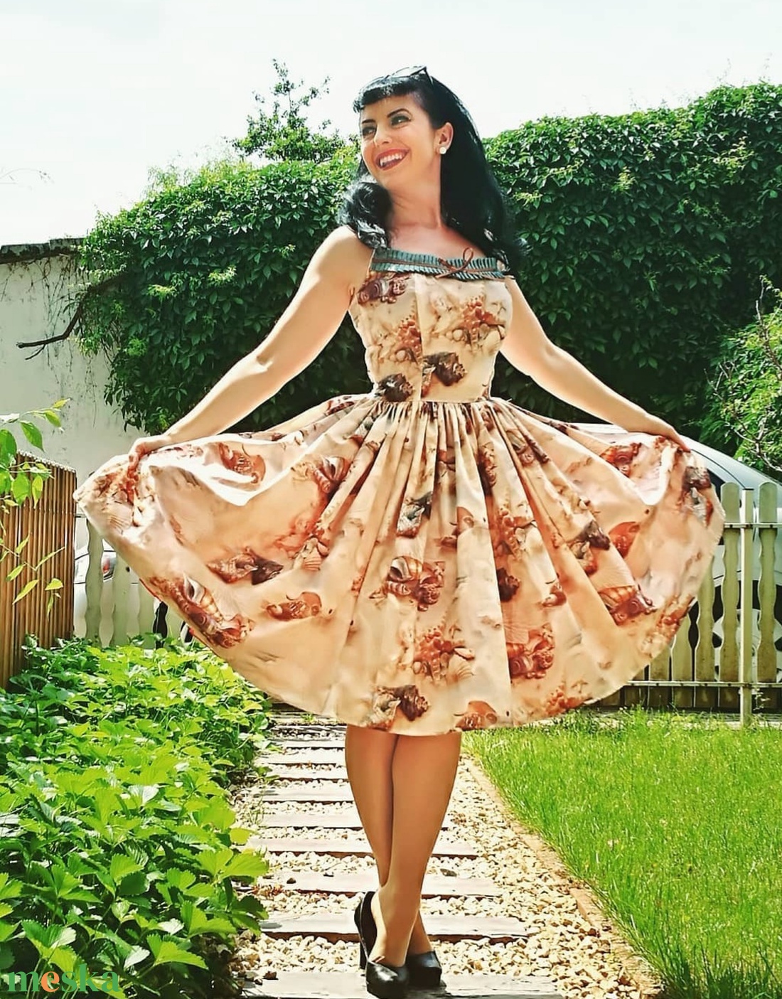 Pinup Rockabilly ruha, tenger mintás, LIMITÁLT - ruha & divat - női ruha - ruha - Meska.hu Pinup Rockabilly ruha, tenger mintás, LIMITÁLT - ruha & divat - női ruha - ruha - Meska.hu