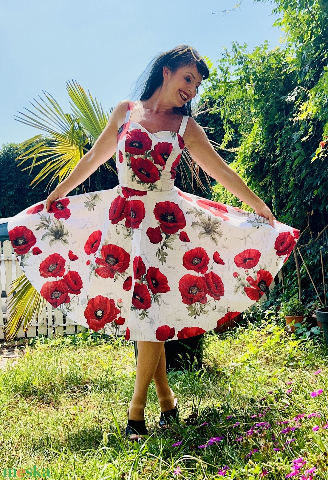 Pinup Rockabilly ruha, LIMITÁLT pipacs mintás - ruha & divat - női ruha - ruha - Meska.hu Pinup Rockabilly ruha, LIMITÁLT pipacs mintás - ruha & divat - női ruha - ruha - Meska.hu