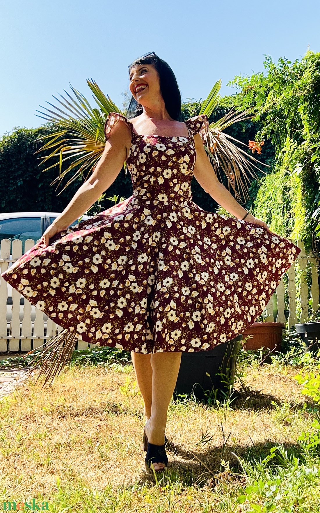 Pinup Rockabilly ruha cseresznye virág, Sakura mintás, pillangó ujjú, romantikus - ruha & divat - női ruha - ruha - Meska.hu Pinup Rockabilly ruha cseresznye virág, Sakura mintás, pillangó ujjú, romantikus - ruha & divat - női ruha - ruha - Meska.hu