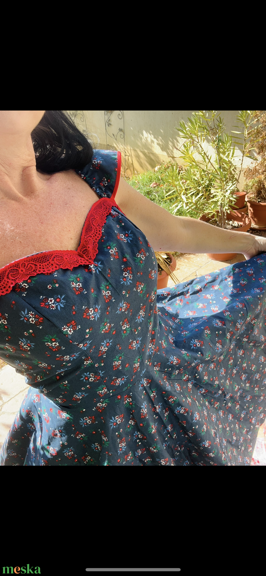 Pinup Rockabilly ruha népies folk kék virágos - ruha & divat - női ruha - ruha - Meska.hu Pinup Rockabilly ruha népies folk kék virágos - ruha & divat - női ruha - ruha - Meska.hu
