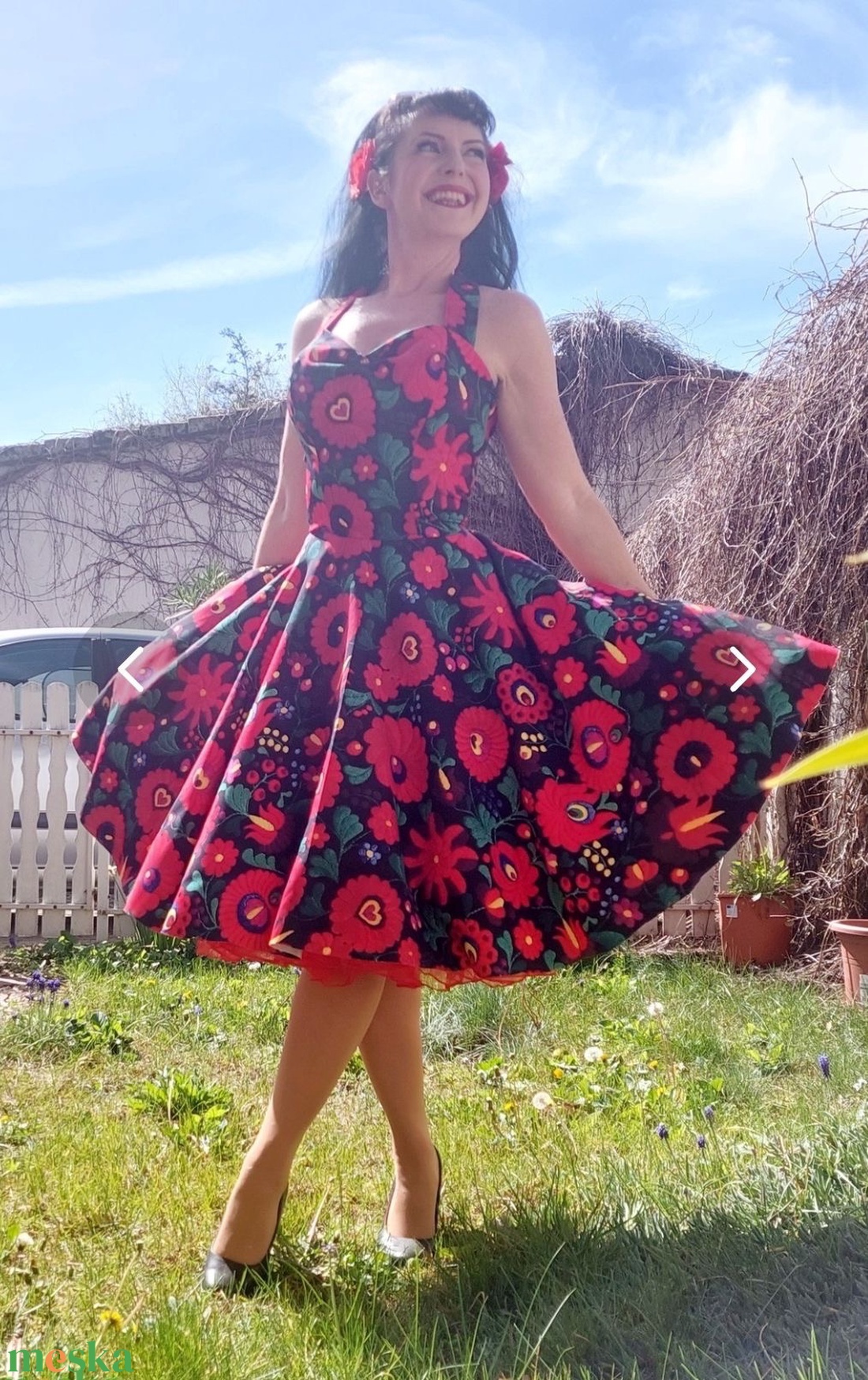 Rockabilly, pinup ruha magnolia mintas - ruha & divat - női ruha - ruha - Meska.hu Rockabilly, pinup ruha magnolia mintas - ruha & divat - női ruha - ruha - Meska.hu