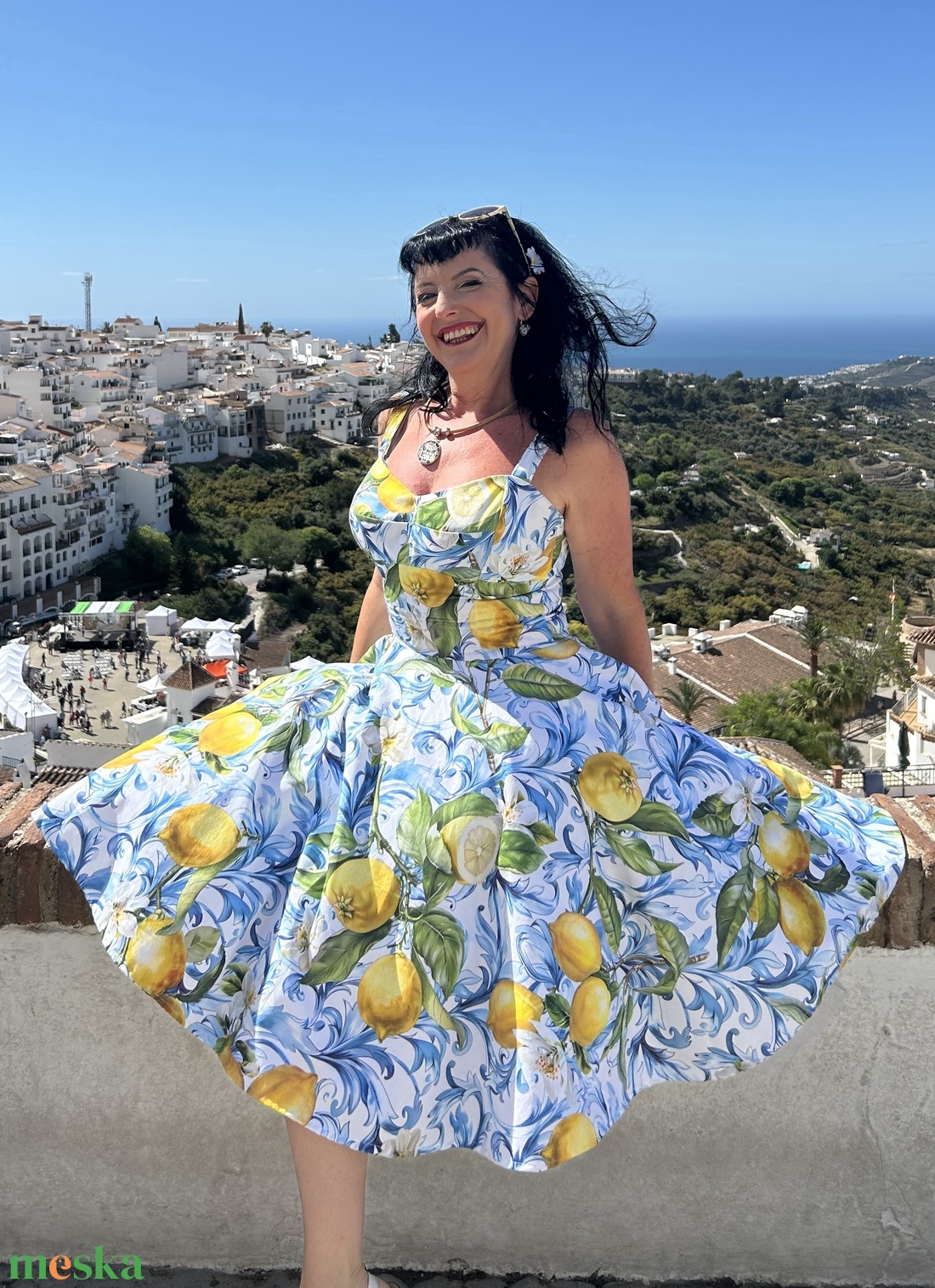 Pinup Rockabilly ruha, citrom,majolica, azulejo csempe mintás - ruha & divat - női ruha - ruha - Meska.hu Pinup Rockabilly ruha, citrom,majolica, azulejo csempe mintás - ruha & divat - női ruha - ruha - Meska.hu