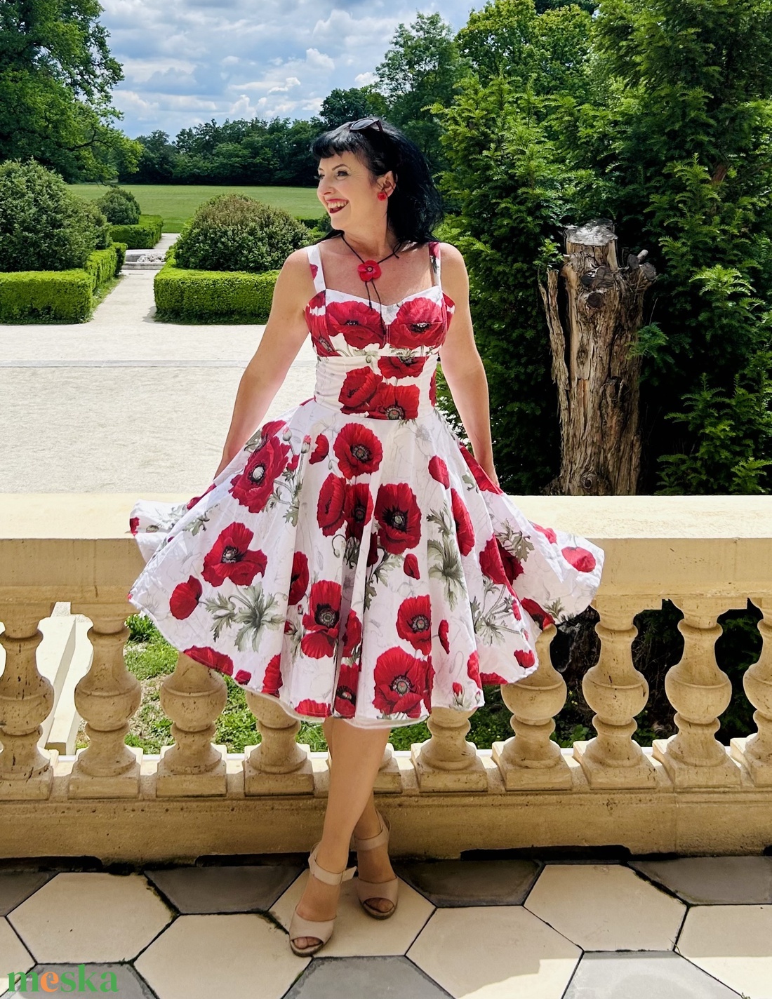 Pinup Rockabilly ruha, LIMITÁLT pipacs mintás - ruha & divat - női ruha - ruha - Meska.hu Pinup Rockabilly ruha, LIMITÁLT pipacs mintás - ruha & divat - női ruha - ruha - Meska.hu