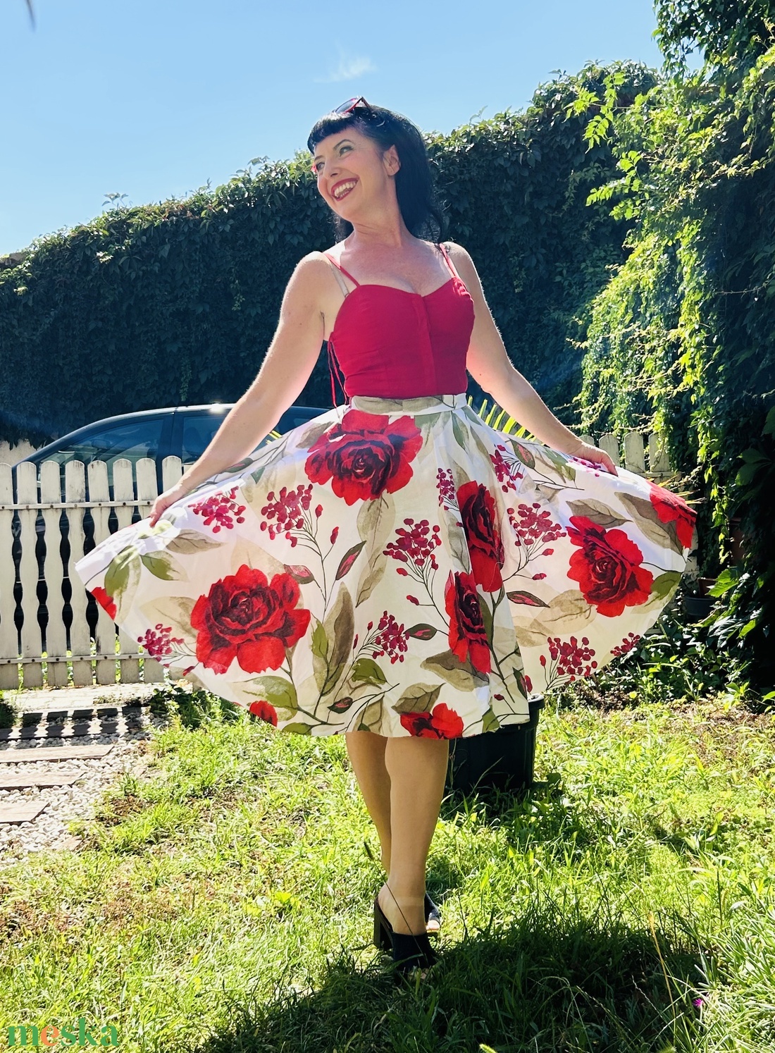 Folk Rockabilly szoknya rózsamintás - ruha & divat - női ruha - szoknya - Meska.hu Folk Rockabilly szoknya rózsamintás - ruha & divat - női ruha - szoknya - Meska.hu