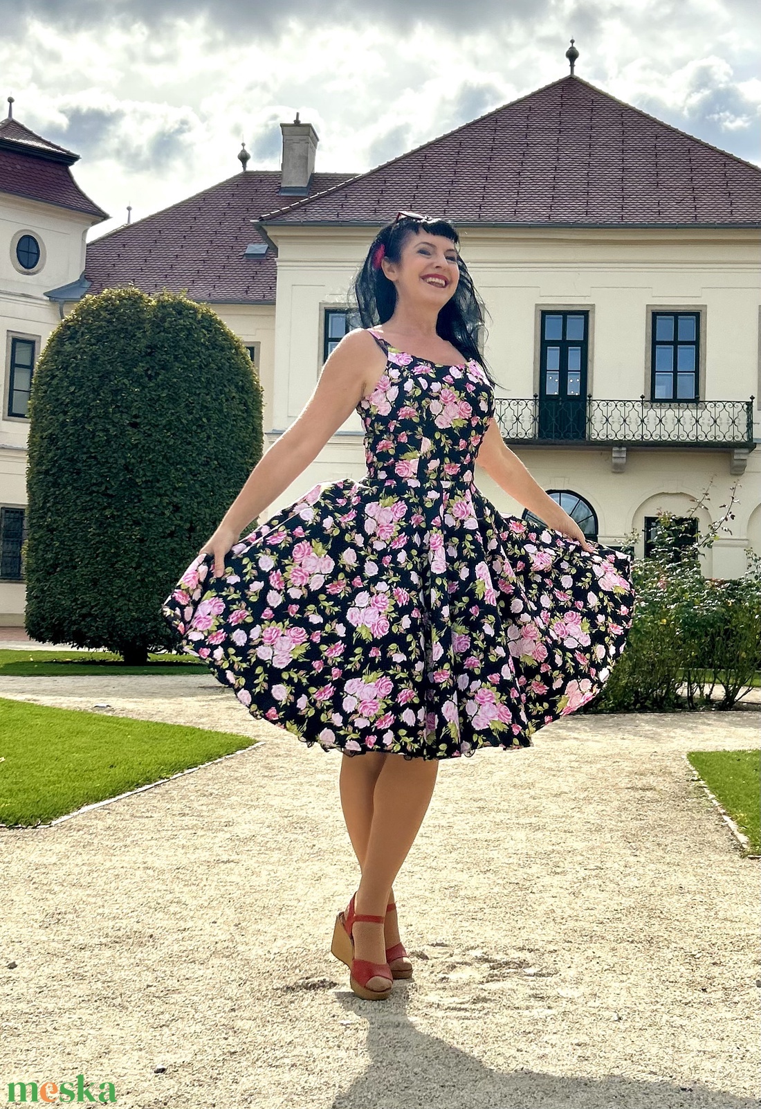 Folk Rockabilly ruha, rózsa mintás LIMITÁLT - ruha & divat - női ruha - ruha - Meska.hu Folk Rockabilly ruha, rózsa mintás LIMITÁLT - ruha & divat - női ruha - ruha - Meska.hu