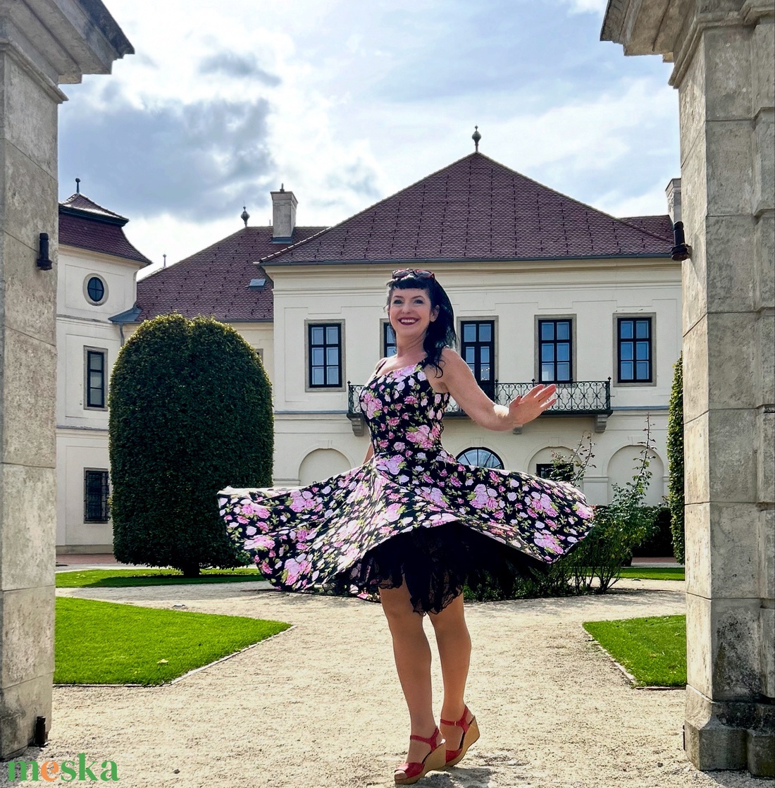 Folk Rockabilly ruha, rózsa mintás LIMITÁLT - ruha & divat - női ruha - ruha - Meska.hu Folk Rockabilly ruha, rózsa mintás LIMITÁLT - ruha & divat - női ruha - ruha - Meska.hu