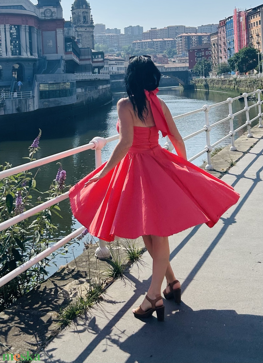 Pinup Rockabilly ruha Lazac színű LIMTÁLT - otthon & életmód - dekoráció - halloween - halloweeni jelmez és kiegészítők - Meska.hu