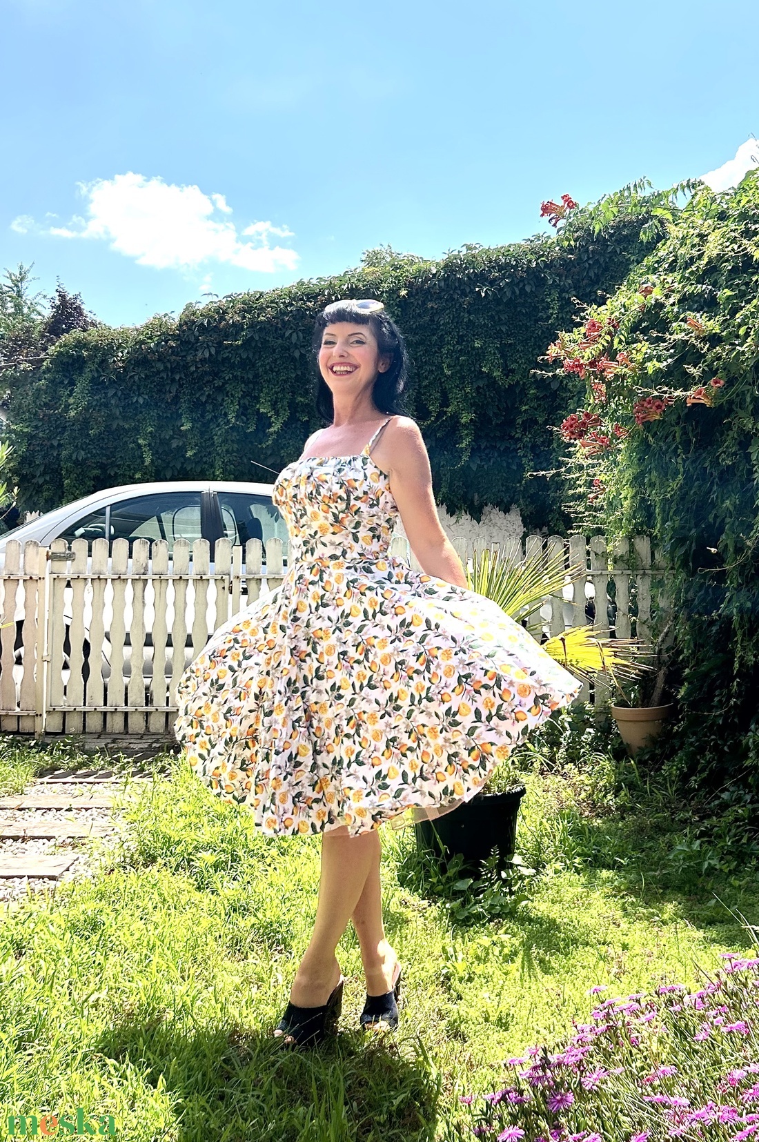 Pinup Rockabilly ruha,  citromos  - ruha & divat - női ruha - ruha - Meska.hu