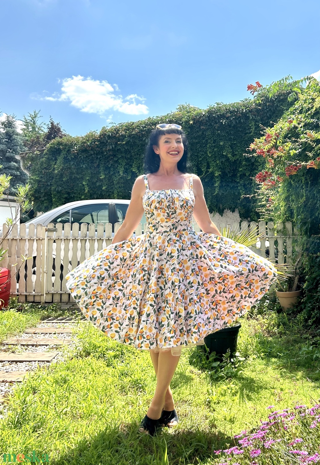 Pinup Rockabilly ruha,  citromos  - ruha & divat - női ruha - ruha - Meska.hu