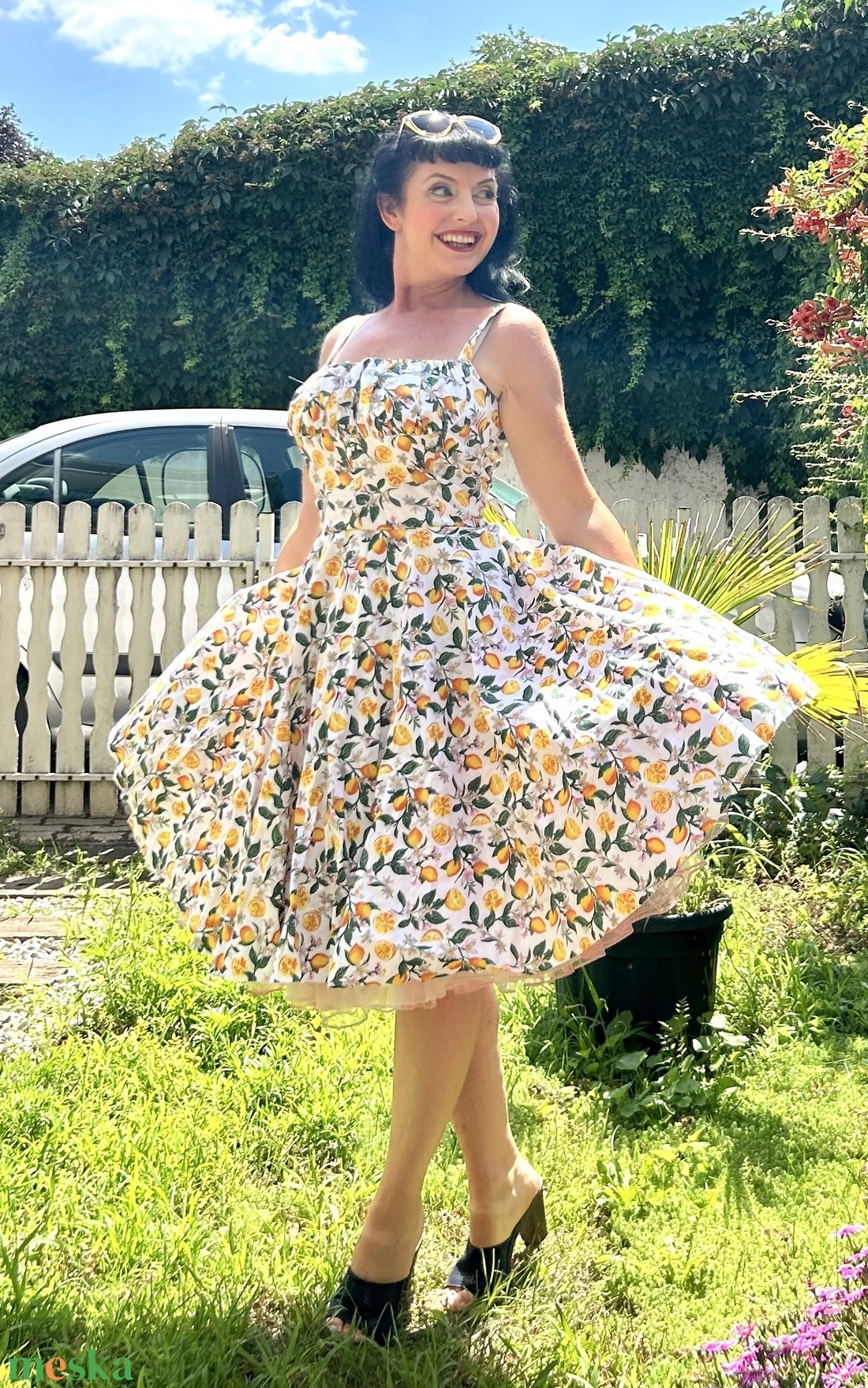 Pinup Rockabilly ruha,  citromos  - ruha & divat - női ruha - ruha - Meska.hu