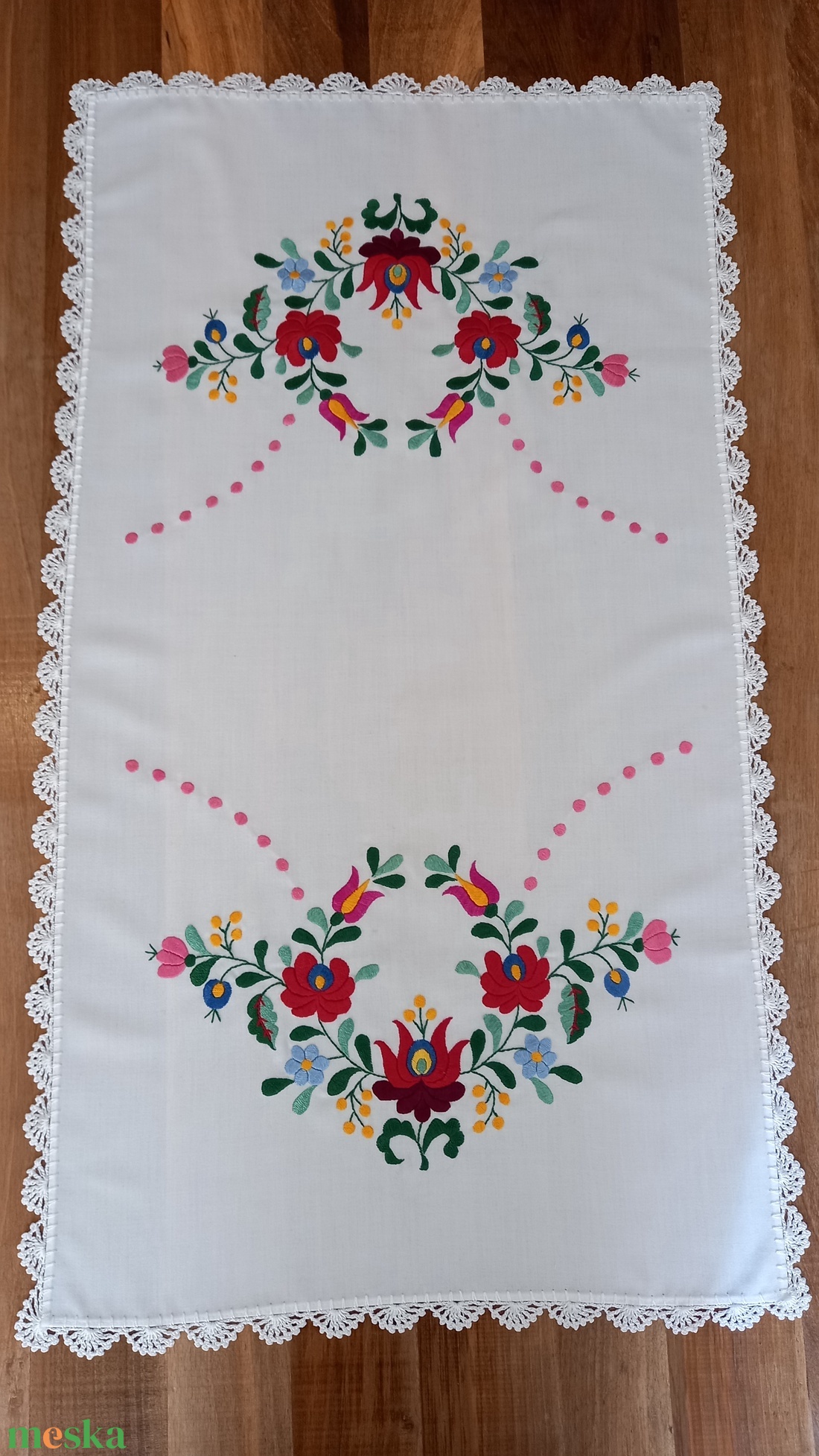 Matyó terítő  Matyóföldről 45�90 cm - otthon & életmód - lakástextil - abrosz, terítő - étkezőabrosz - Meska.hu