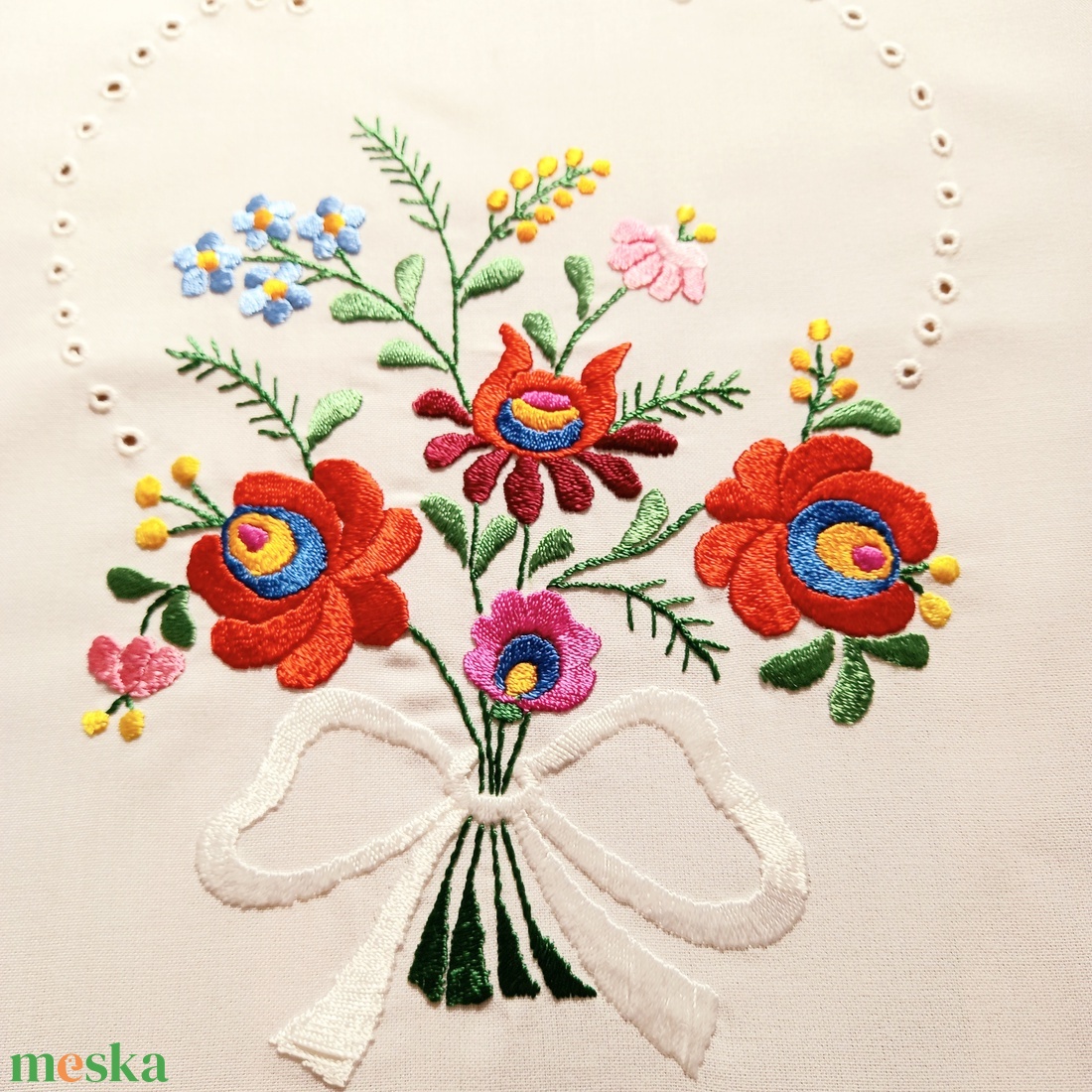 Matyó terítő  Matyóföldről 45�90 cm - otthon & életmód - lakástextil - abrosz, terítő - étkezőabrosz - Meska.hu