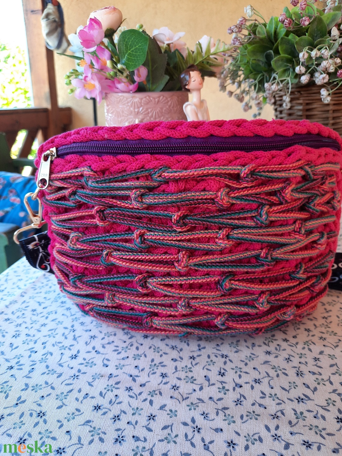 Horgolt crossbody - táska & tok - kézitáska & válltáska - alkalmi táska - Meska.hu