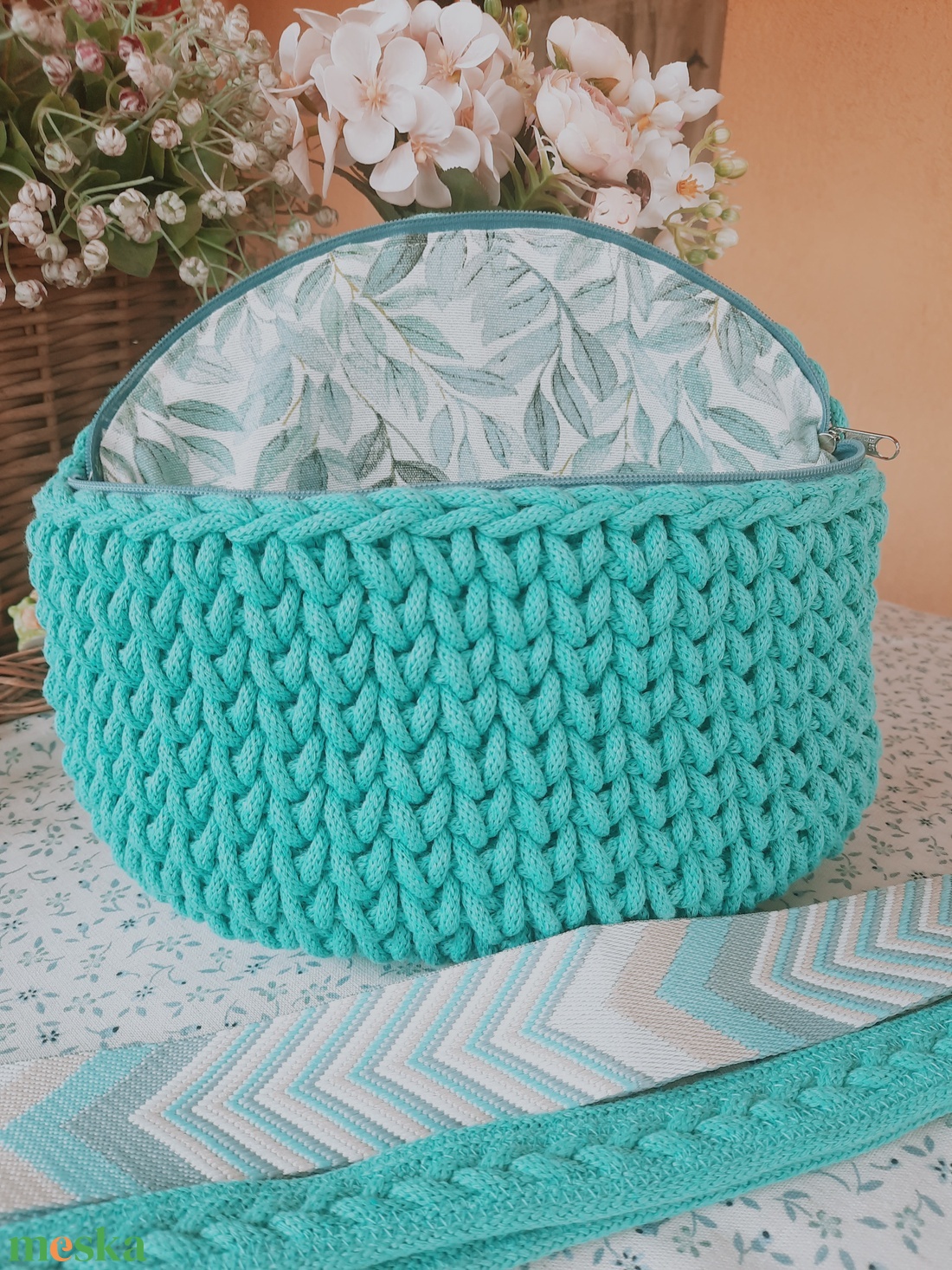 Búzaszemes horgolt crossbody - táska & tok - kézitáska & válltáska - alkalmi táska - Meska.hu