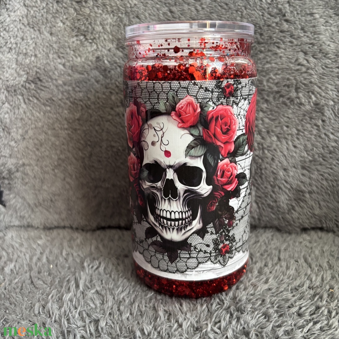 Csillámos szívószálas pohár - otthon & életmód - konyhafelszerelés, tálalás - tálalás - pohár - Meska.hu