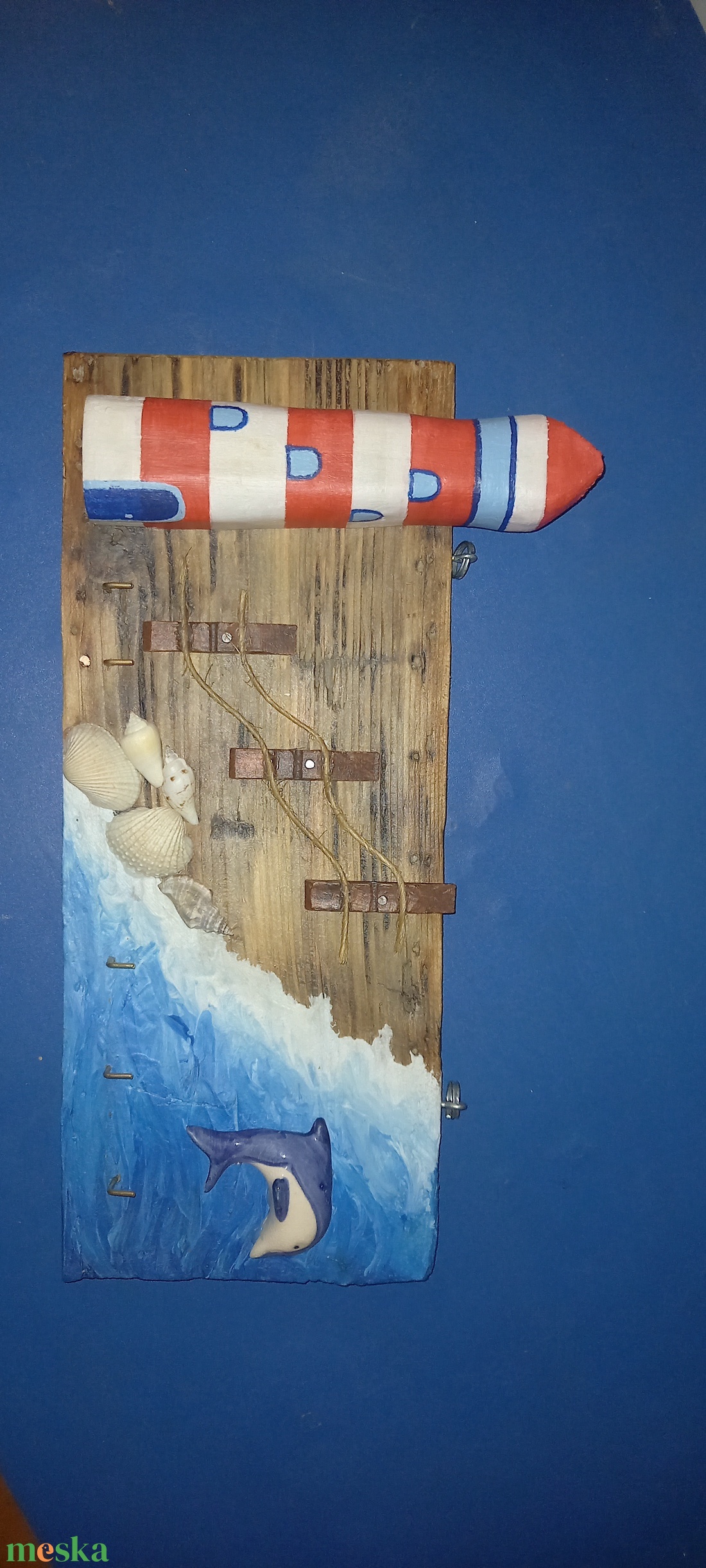 Fali kulcstartó Világítótornyos - otthon & életmód - dekoráció - fali és függő dekoráció - fali kulcstartó - Meska.hu