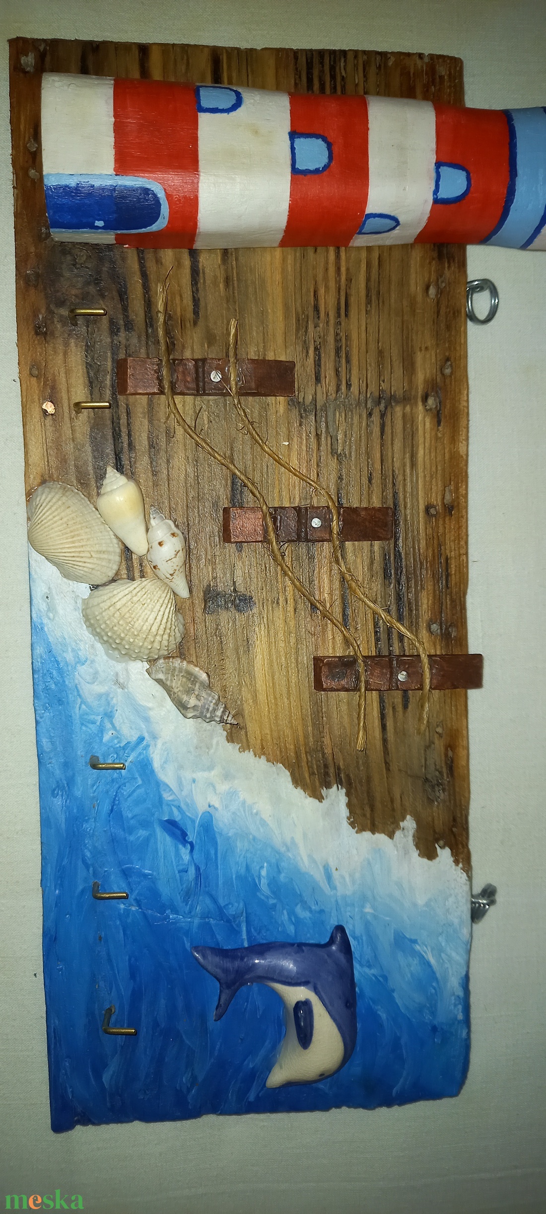 Fali kulcstartó Világítótornyos - otthon & életmód - dekoráció - fali és függő dekoráció - fali kulcstartó - Meska.hu