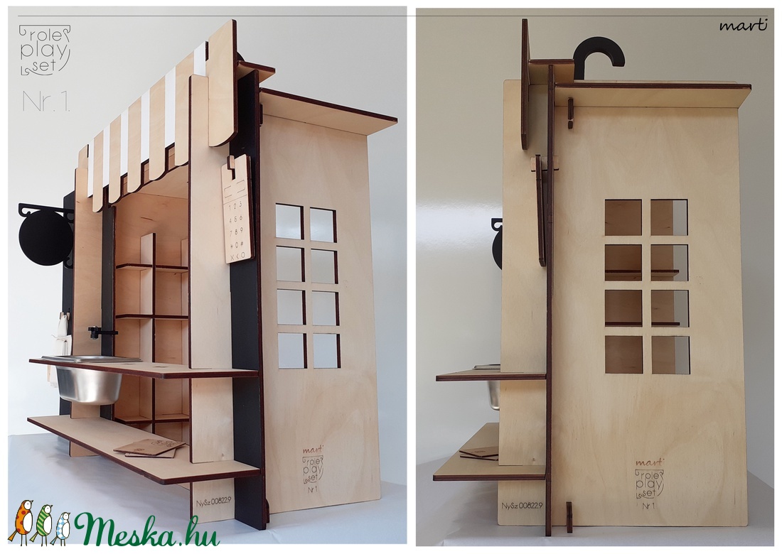marti - role play set Nr.1. szerepjáték alapszett, bolt - piac - babaház -bábszínház - konyha - vár... -  - Meska.hu