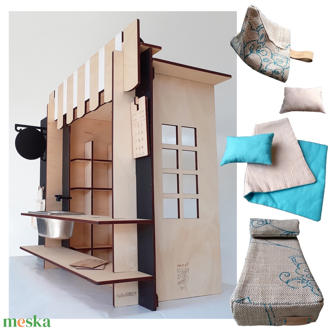 Többfunkciós szerepjáték alapszett, + ajándék babaház készlet a dobozban - játék & sport - szerepjáték - Meska.hu