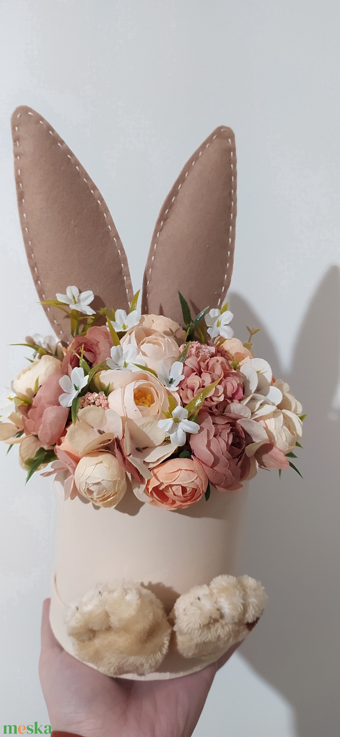 Nyulas virágbox - otthon & életmód - dekoráció - asztal és polc dekoráció - díszdoboz - Meska.hu