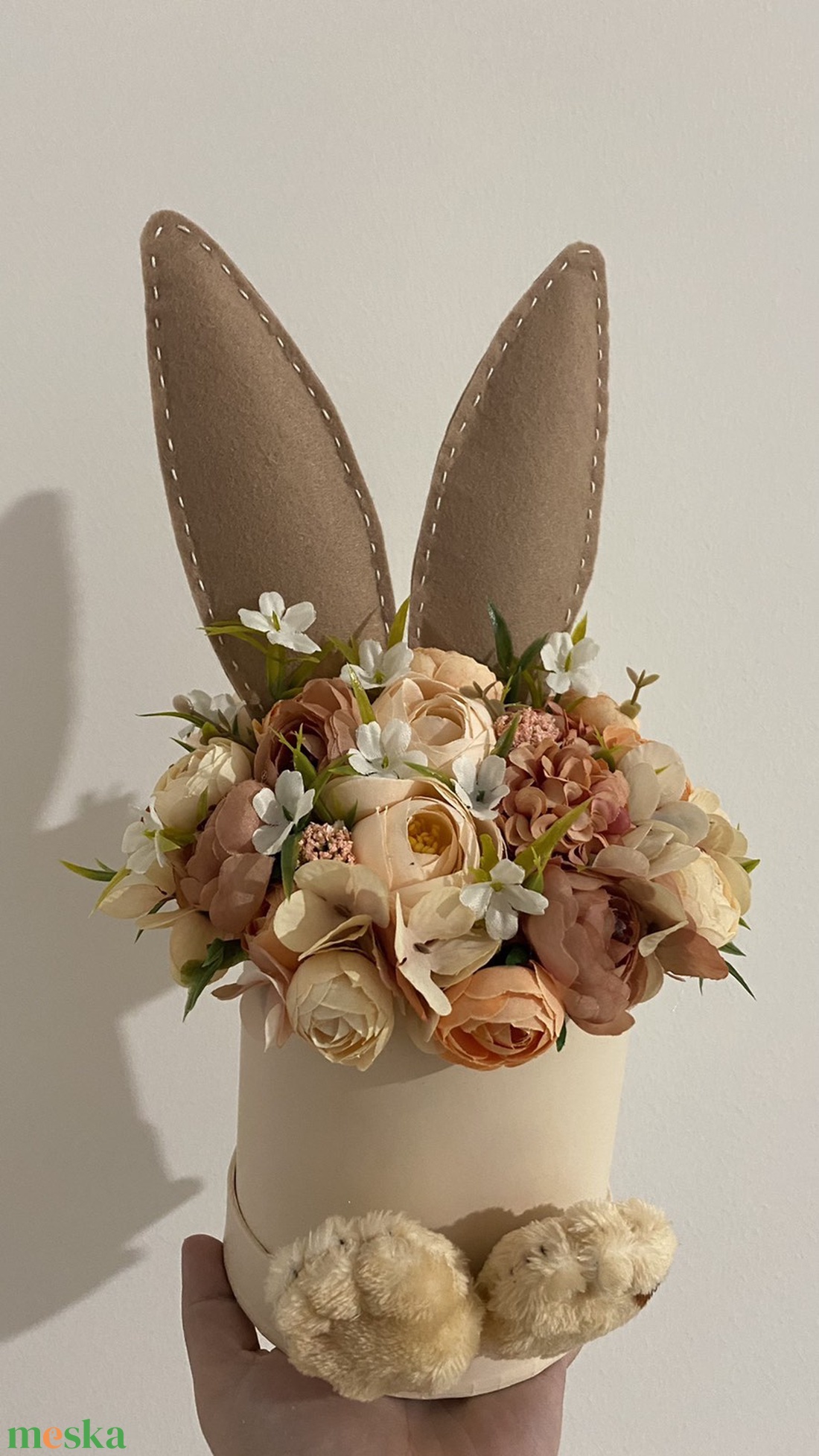 Nyulas virágbox - otthon & életmód - dekoráció - asztal és polc dekoráció - díszdoboz - Meska.hu