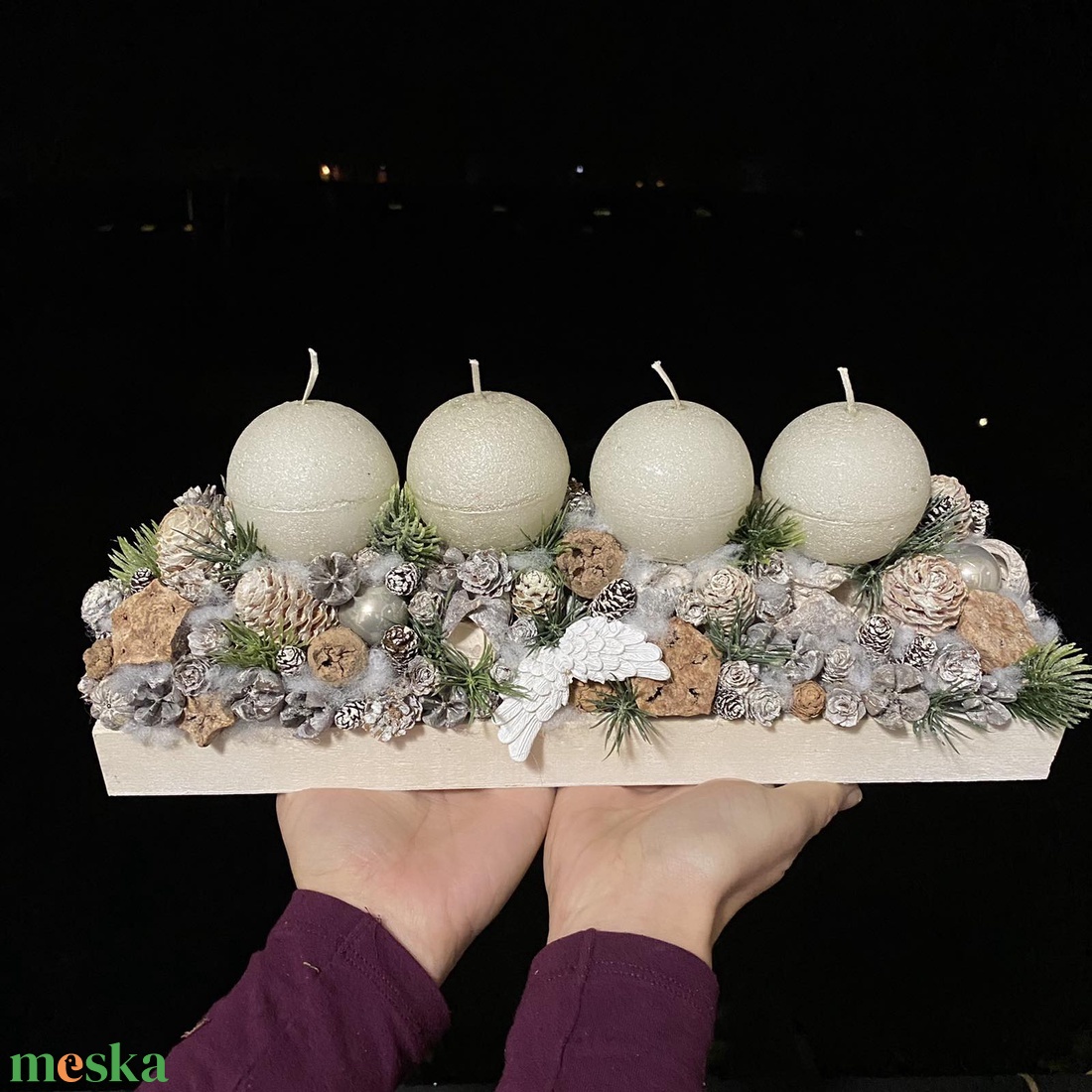 Adventi tál - karácsony - adventi díszek - adventi asztaldísz - Meska.hu Adventi tál - karácsony - adventi díszek - adventi asztaldísz - Meska.hu