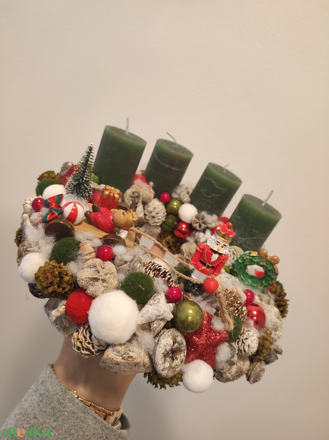 Adventi koszorú  - karácsony - adventi díszek - adventi koszorú - Meska.hu