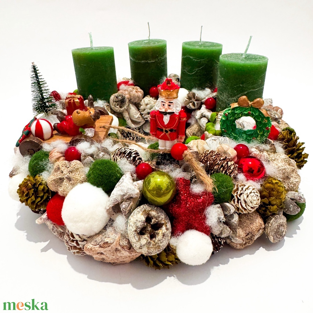 Adventi koszorú  - karácsony - adventi díszek - adventi koszorú - Meska.hu