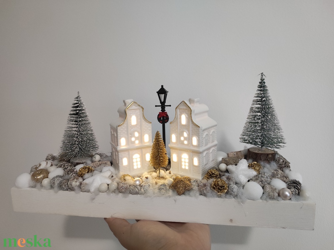 Karácsonyi világító dísz - karácsony - karácsonyi lakásdekoráció - karácsonyi lakásdíszek - Meska.hu