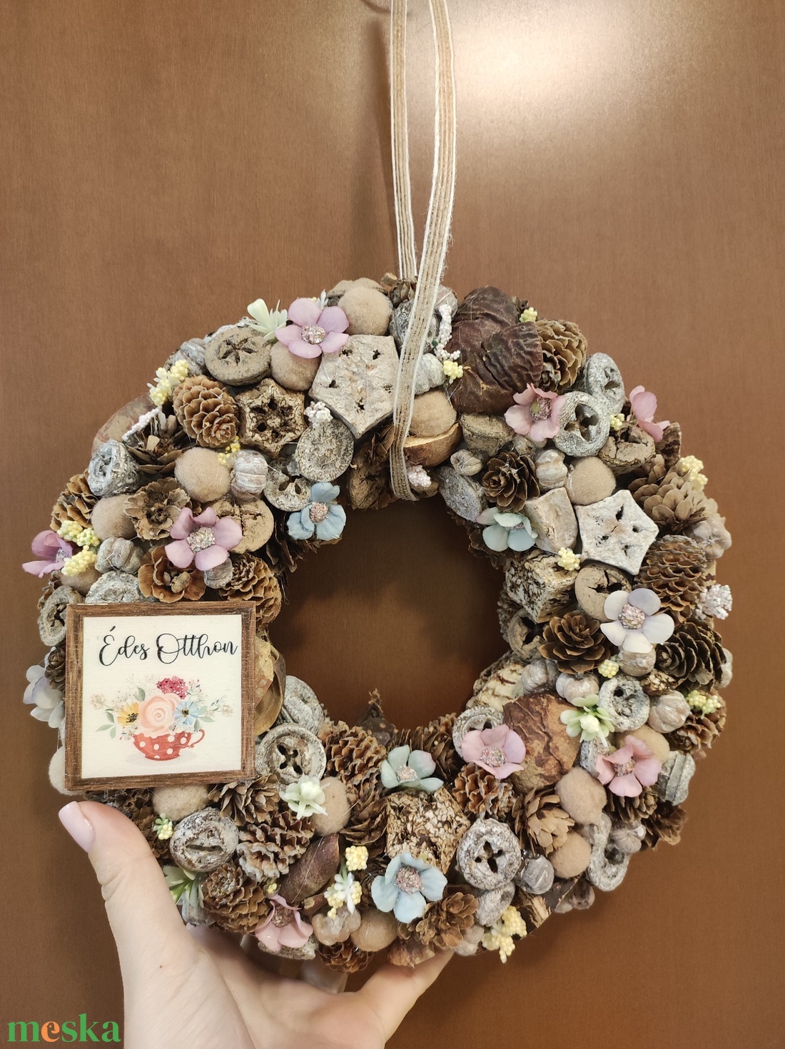 Tavaszi hangulatú ajtódísz - otthon & életmód - dekoráció - ajtó- és ablak dekoráció - ajtódísz & kopogtató - Meska.hu