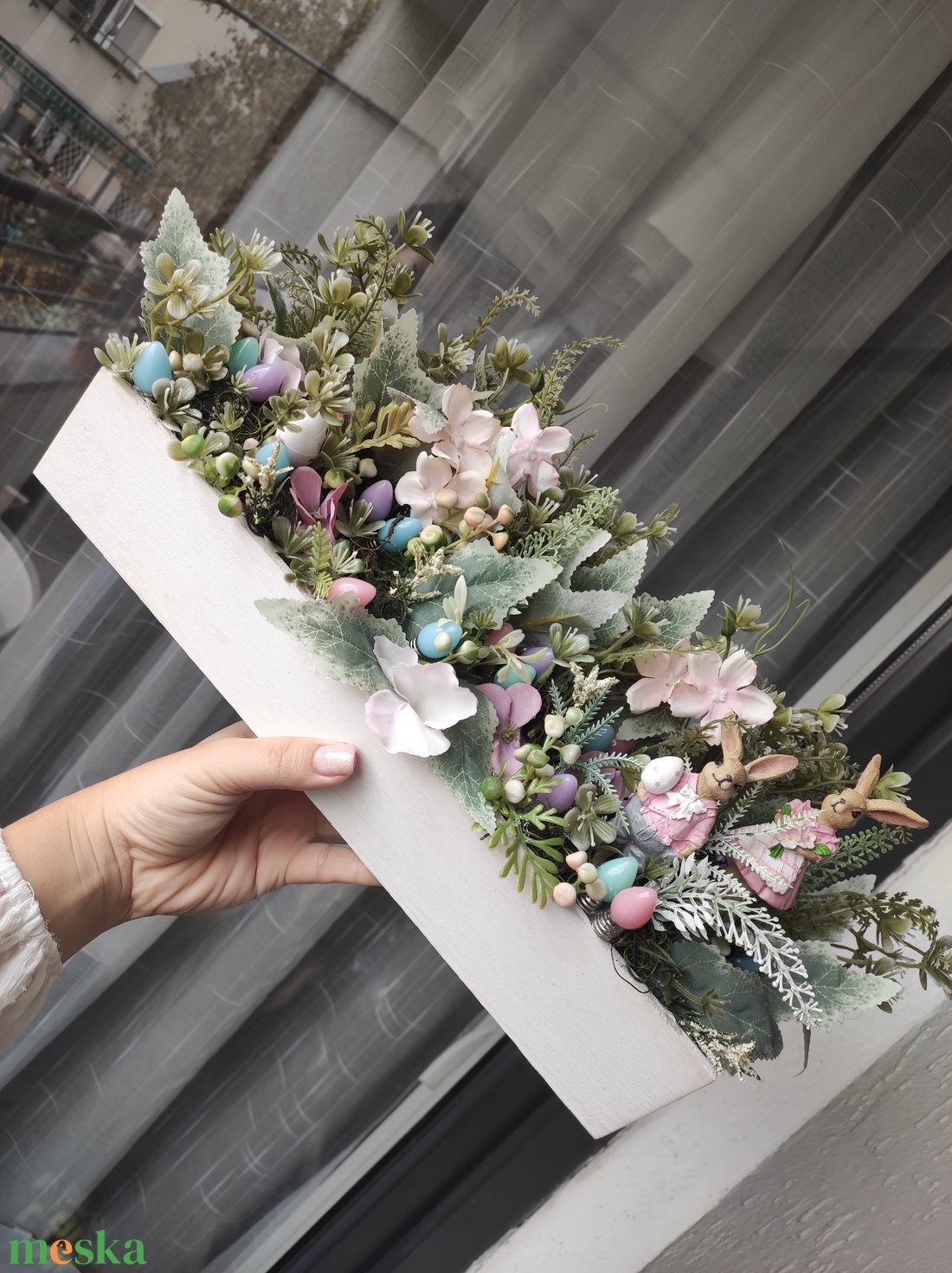 Húsvéti asztaldísz (világítós) - otthon & életmód - dekoráció - asztal és polc dekoráció - asztaldísz - Meska.hu