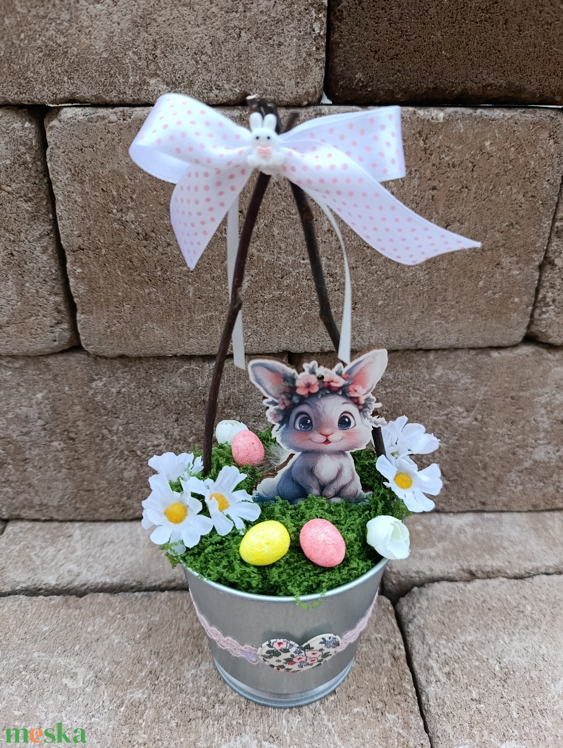 Húsvéti asztaldisz 25x13cm - ünnepi díszek, dekorációk - húsvéti díszek és dekorációk - húsvéti asztaldíszek - Meska.hu