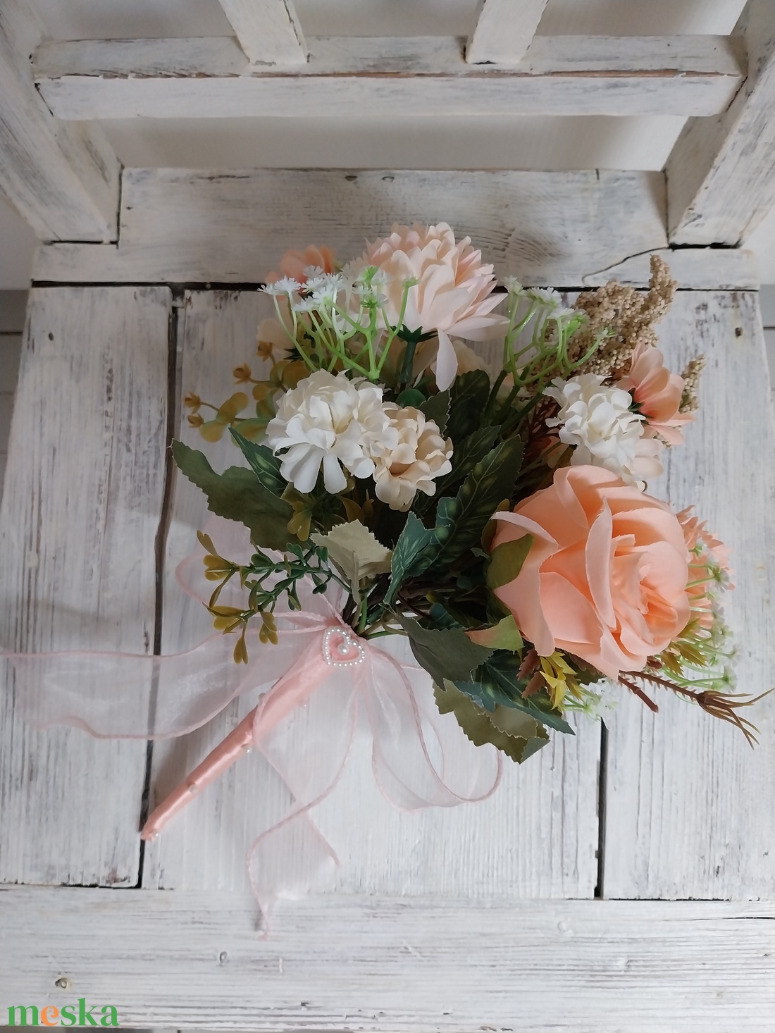 Barack Menyasszonyi csokor - esküvő - menyasszonyi- és dobócsokor - Meska.hu