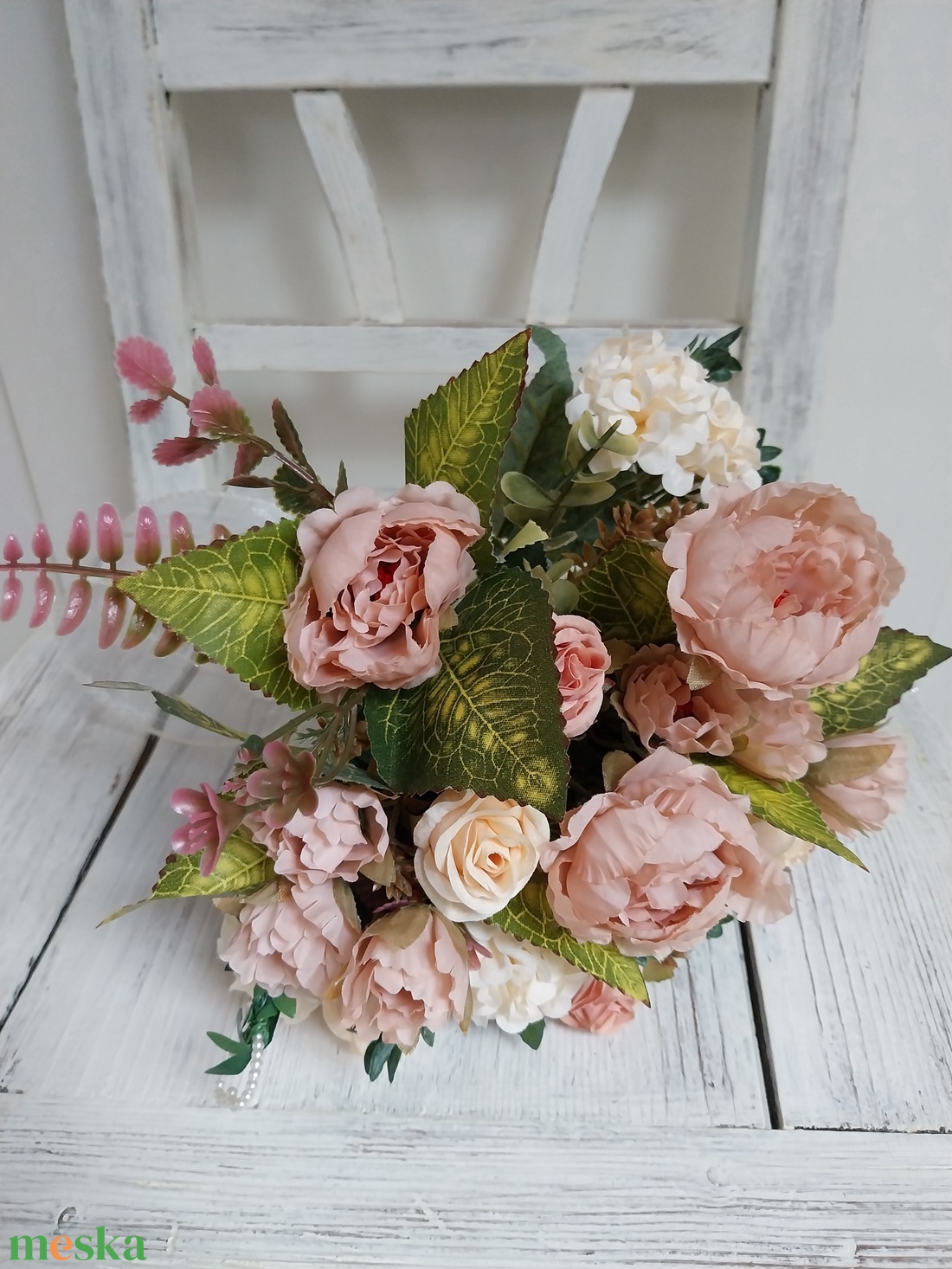 Vintage stílusú menyasszonyi csokor - esküvő - menyasszonyi- és dobócsokor - Meska.hu