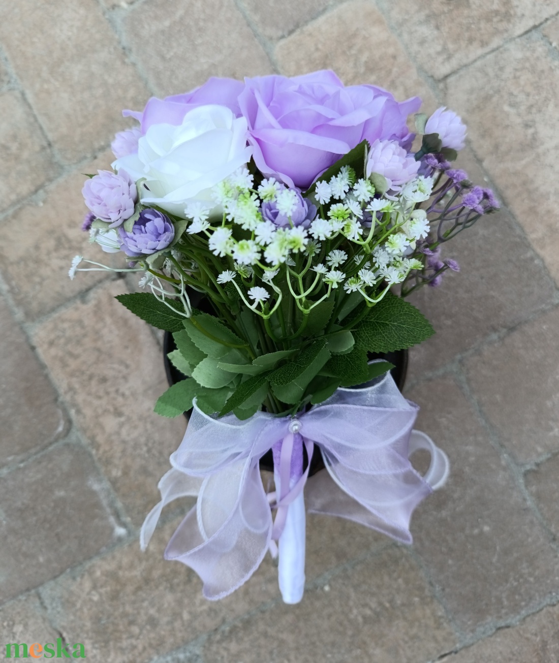 Lila menyasszonyi csokor - esküvő - menyasszonyi- és dobócsokor - Meska.hu